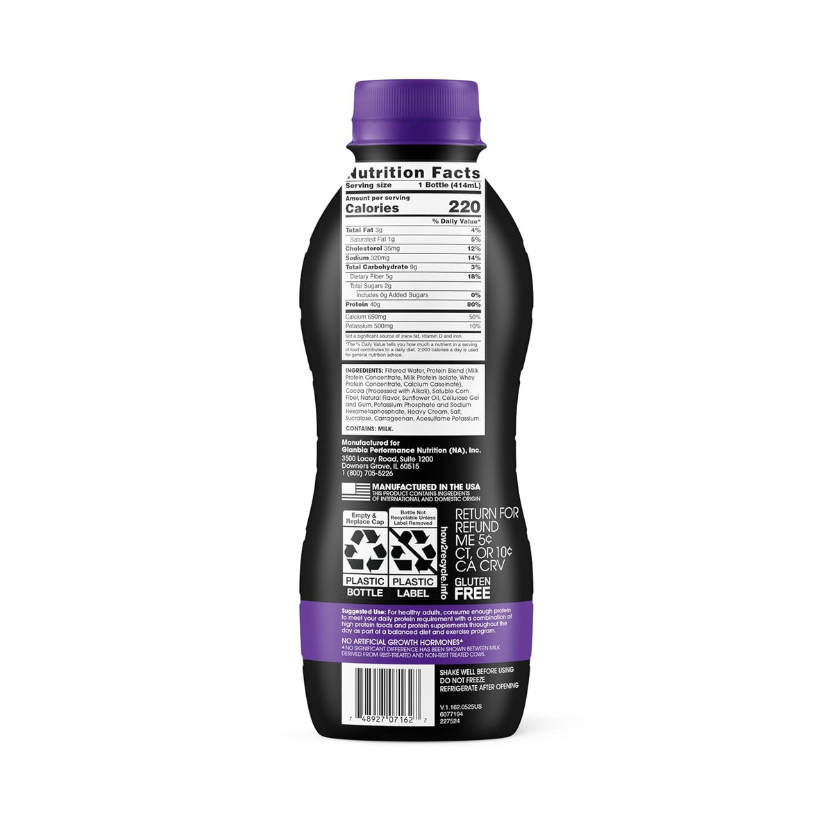 Optimum Nutrition 40g Protein Shake, Chocolate, 14 Fl Oz, 12 Ct